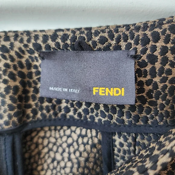 Vintage Fendi 2000s Karl Lagerfeld Animal Print Flare Mini Skirt IT 40 - Picture 3 of 6